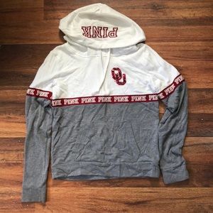 PINK University of Oklahoma quarter zip up